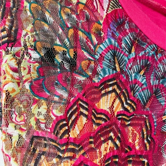 Designer Girls Unique Ragdoll & Rockets Feather Print Dress - Picture 3 of 4